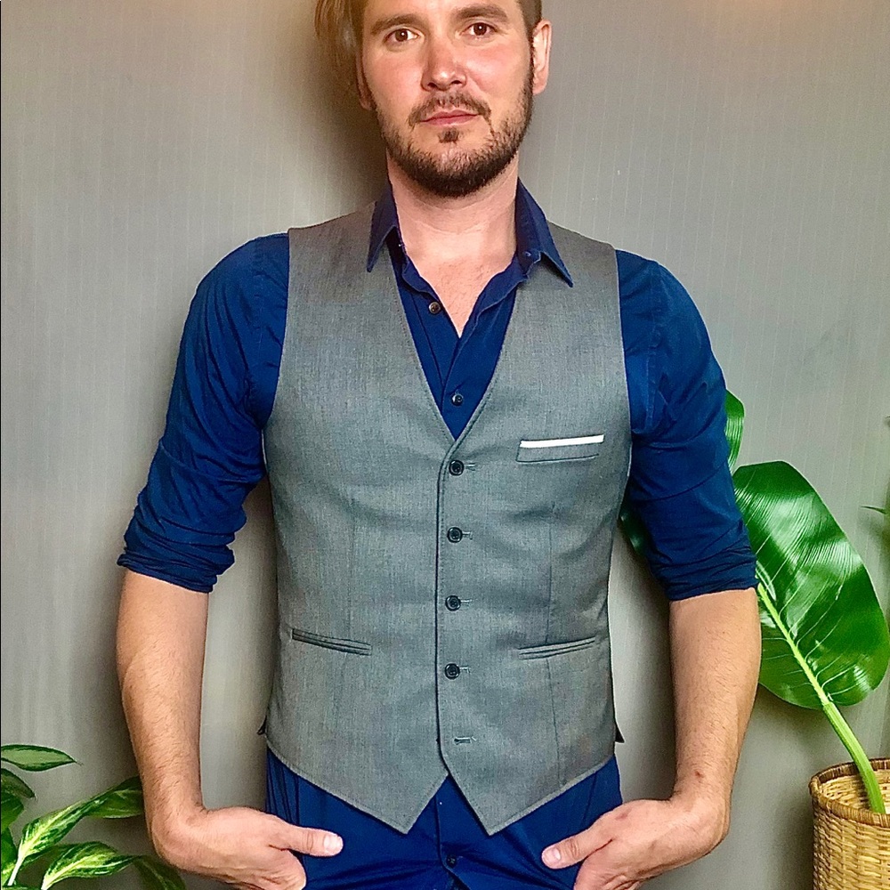 TOPMAN men’s vest — gray — US 42